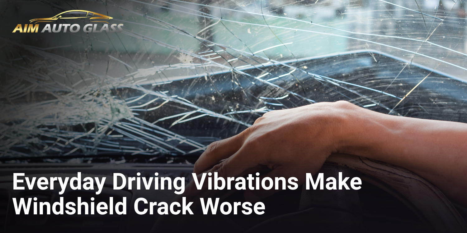 Car vibrations spreading a windshield crack